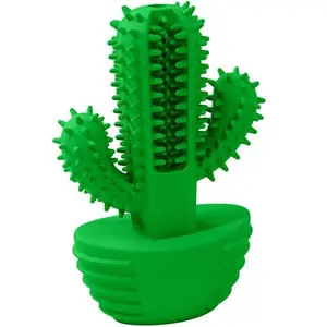 Pet Teeth Grinding Paw Toy, Dog Chew Toys, Cactus Shaped Toy,  Pet Teeth Cleaning Toy, Dog Toothbrush Stick, Outdoor Squeaky Toys, Tough for Large and Medium Dogs