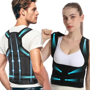 Adjustable Posture Corrector for Women & Men - Full Back Brace Support for Scoliosis/Hunchback Relief, Spine Alignment Device with Breathable Mesh Waist Trainer Corsets Healthcare