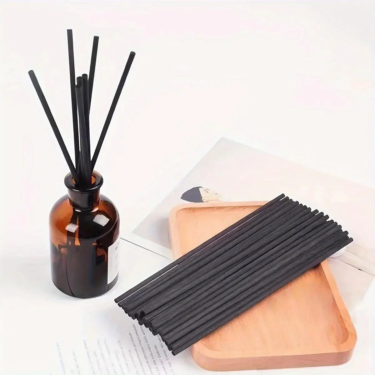 10-200count Fiber Sticks Diffuser Aromatherapy Volatile Rod for Home Fragrance Diffuser Home Decoration Essential Oils Diffuser Aromatic Diffuser Stick