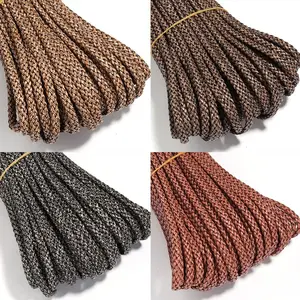 2Yards 9mm Retro Leather Cord 8-Strand Flat PU Braided Rope For DIY Gifts Bracelet Clothing Jewelry Making Accessories