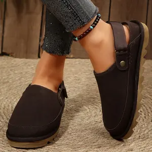 Women's Sandals Slip On Suede Mules Convertible Back Strap Clog Indoor Outdoor Shoes Springfresh