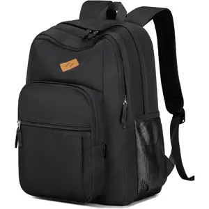 Classical Basic Women's Travel Backpack For College Men Water Resistant Bookbag (Black)