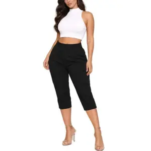 Meilin capris - High rise elastic waistband for a cinched comfy fit Soft structured cotton with light stretch Utility side cargo pockets Capri length with a tapered leg Flattering contour seam detailing Streetwear edge with a feminine silhouette