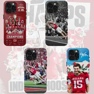 In.dia.na Hoo.siers 2026 CFP National Champions iPhone Case Compatible with iPhone X, 11, 12, 13, 14, 15, 16, 17 Series & Galaxy Series