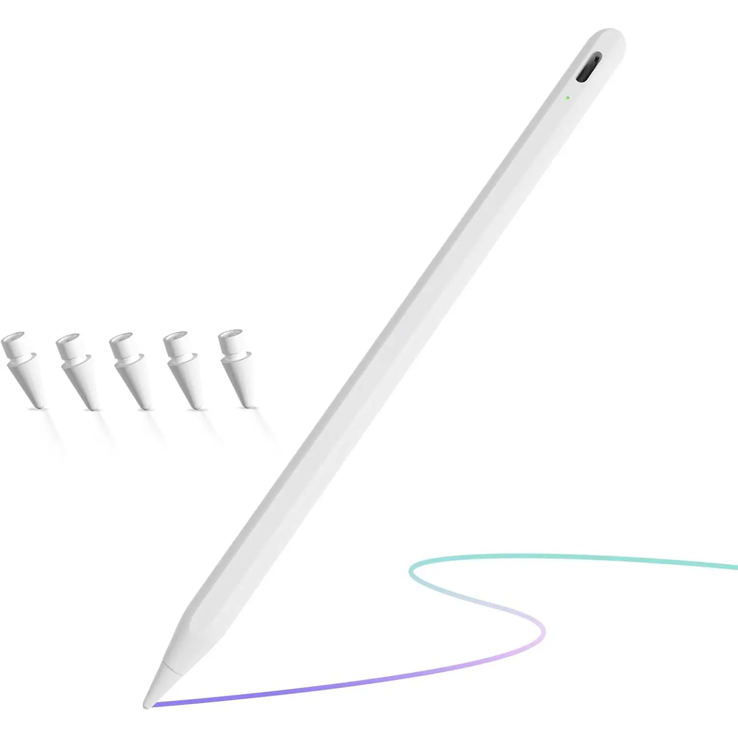 Z-RGP2  iPad Apple Pencil 9th&10th Generation, Fast Charge Stylus Pen for Palm Rejection and Tilt Sensitivity, Compatible with iPad Pro 11/12.9in, Mini 5/6, iPad 6/7/8/9/10, Air 3/4/5 (White)