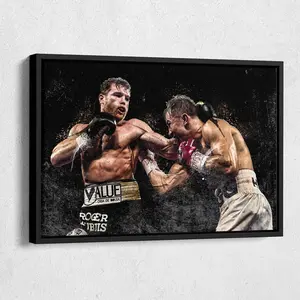 [SALE UP TO 41%] [UNFRAMED] Canelo �lvarez vs Gennady Golovkin Poster, Boxing Wall Art for Fans Home Decor and Man Cave