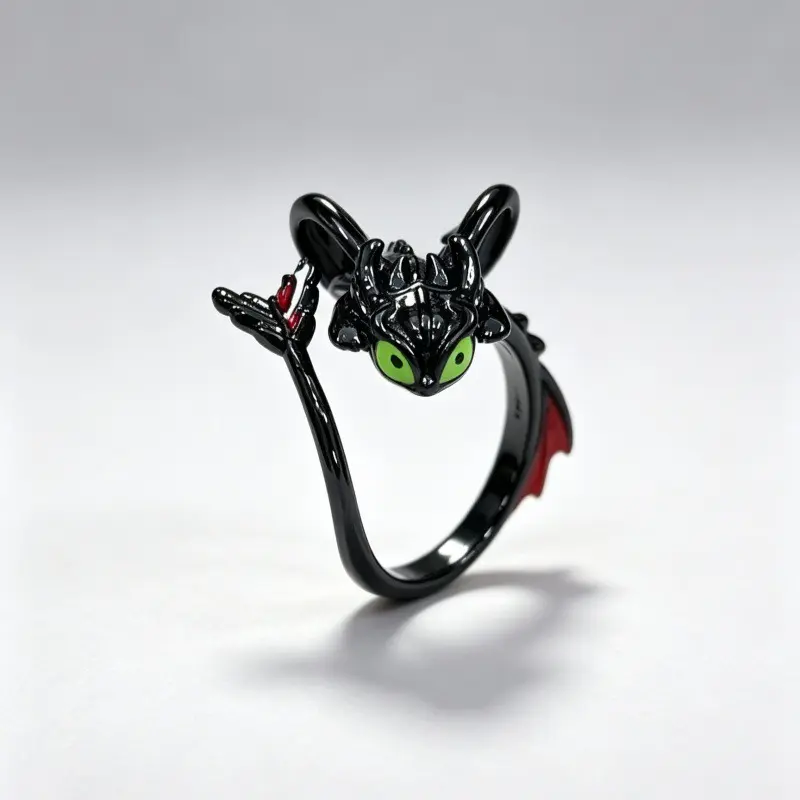 Toothless, Lightness, Dragon Master—anime merchandise ring, fashionable and versatile, Y2K gift