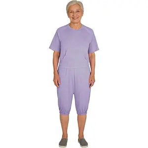 Adaptive Clothing for Women, Anti-Strip Back-Zip Cotton Romper, Elderly Care Onesie for Special Needs and Disabilities