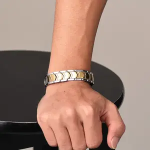 Magnetic field treatment bracelet with dual color wave pattern for wrist and arthritis pain relief. Magnetic stone for female male girlfriend boyfriend's birthday anniversary, wedding, Women's Day, Mother's Day, Father's Day, Christmas gift