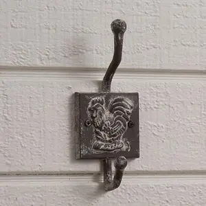 Rooster Cast Iron Hook Set