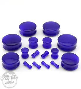 Blue Cat's Eye Glass Plugs