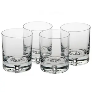 212 MAIN Ravenscroft W6137 Lead-Free Cylindrical Whiskey Tumbler Set - 4-Piece, 11.5oz, 4" Height Glassware Set, Premium Stylish Kitchen Drinking Cups
