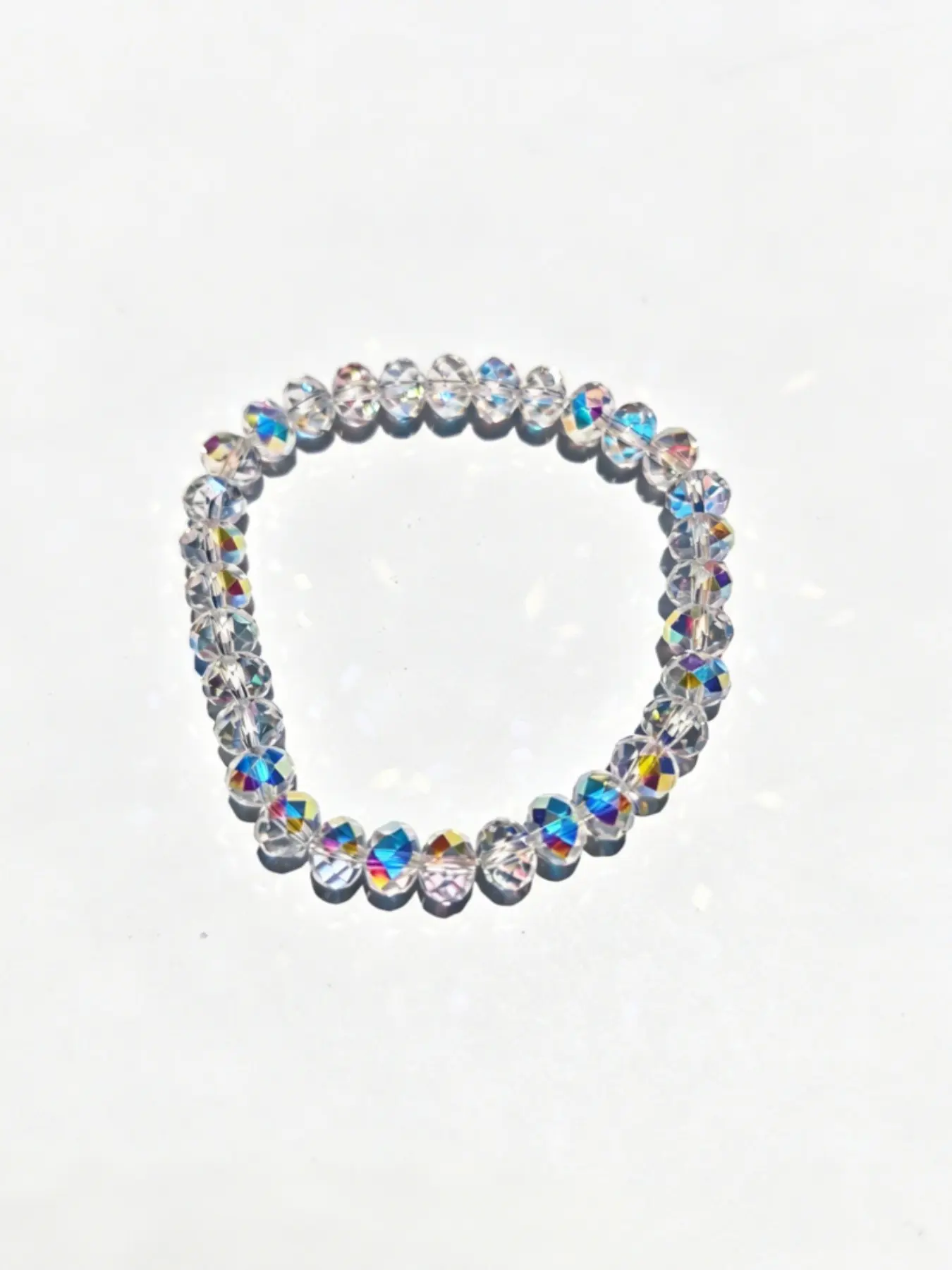 1pcs Elegant Austrian Crystal Beaded Bracelet, Fashionable Bracelet, Vibrant Gemstone Beads, Elastic Cord, Perfect Holiday Birthday Gift for Women Jewelry, Dainty Crystal Bracelet, Stretch Bracelets, Crystal Design