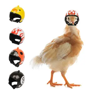 Creative New Pet Supplies Protective Chicken Helmet Chick Hen Hat Bird Hat Head Cover