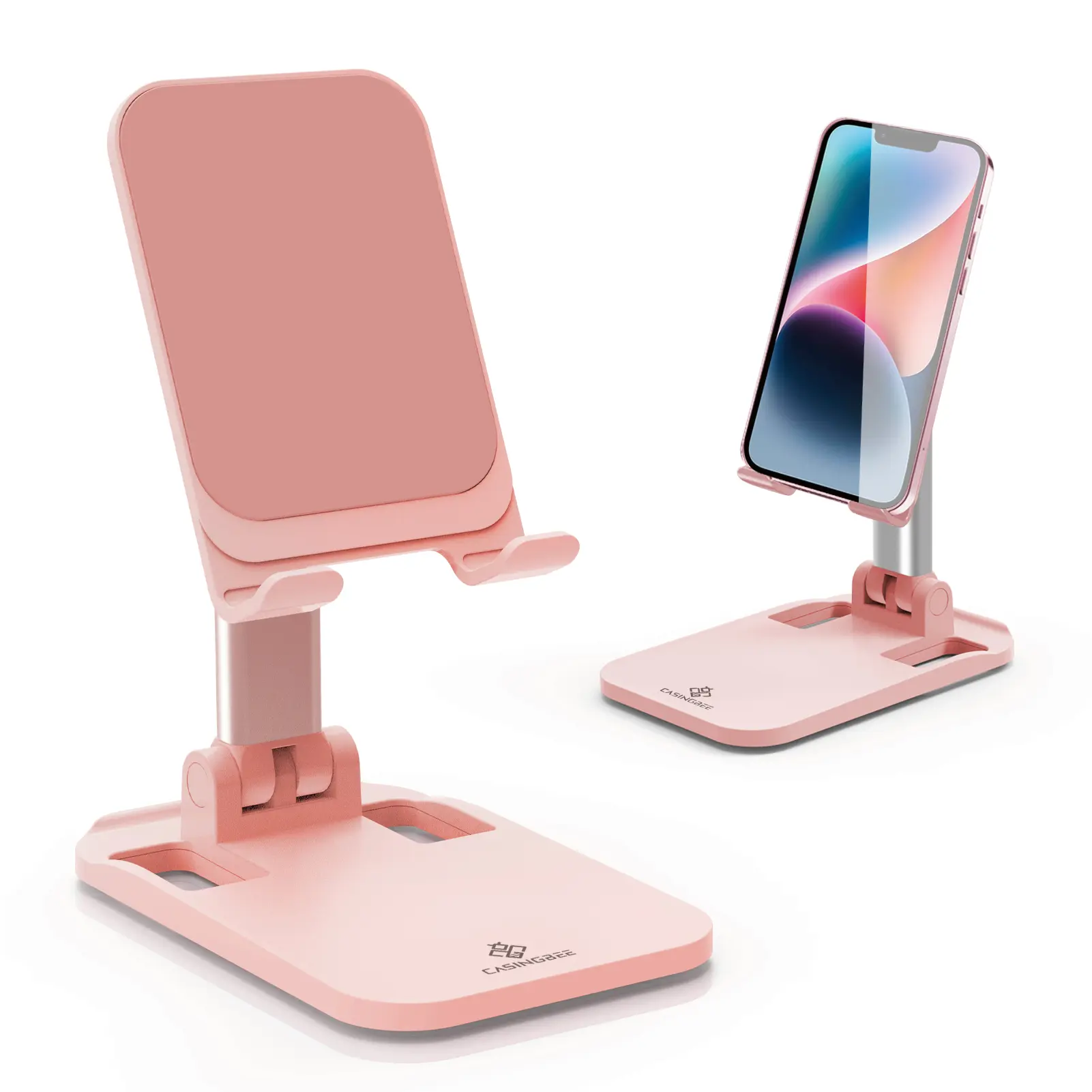 Casing Bee Adjustable Folding Phone Stand: Compact Desktop Holder for Your Phone Rubber Smartphone