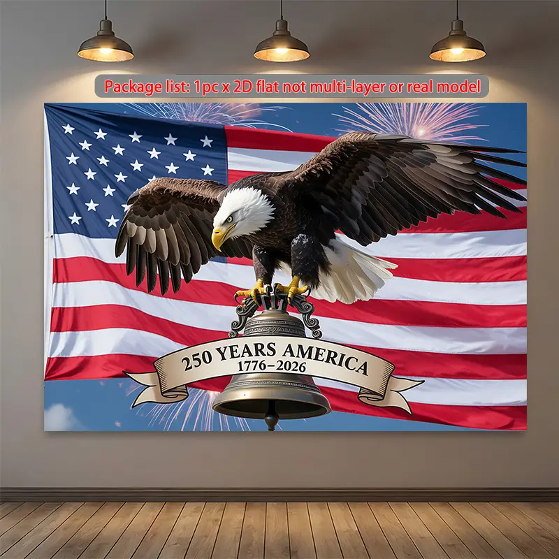 Smooth Polyester 250th Anniversary Artwork Print Tapestry - 1pc Lightweight Banner Art Tapestry, Historical Multicolor Home Decor for Home Office Year-Round Celebration Background Cloth, Artwork Print Tapestries,Hipp,Western,Gallop,decorative,wal,bohemian