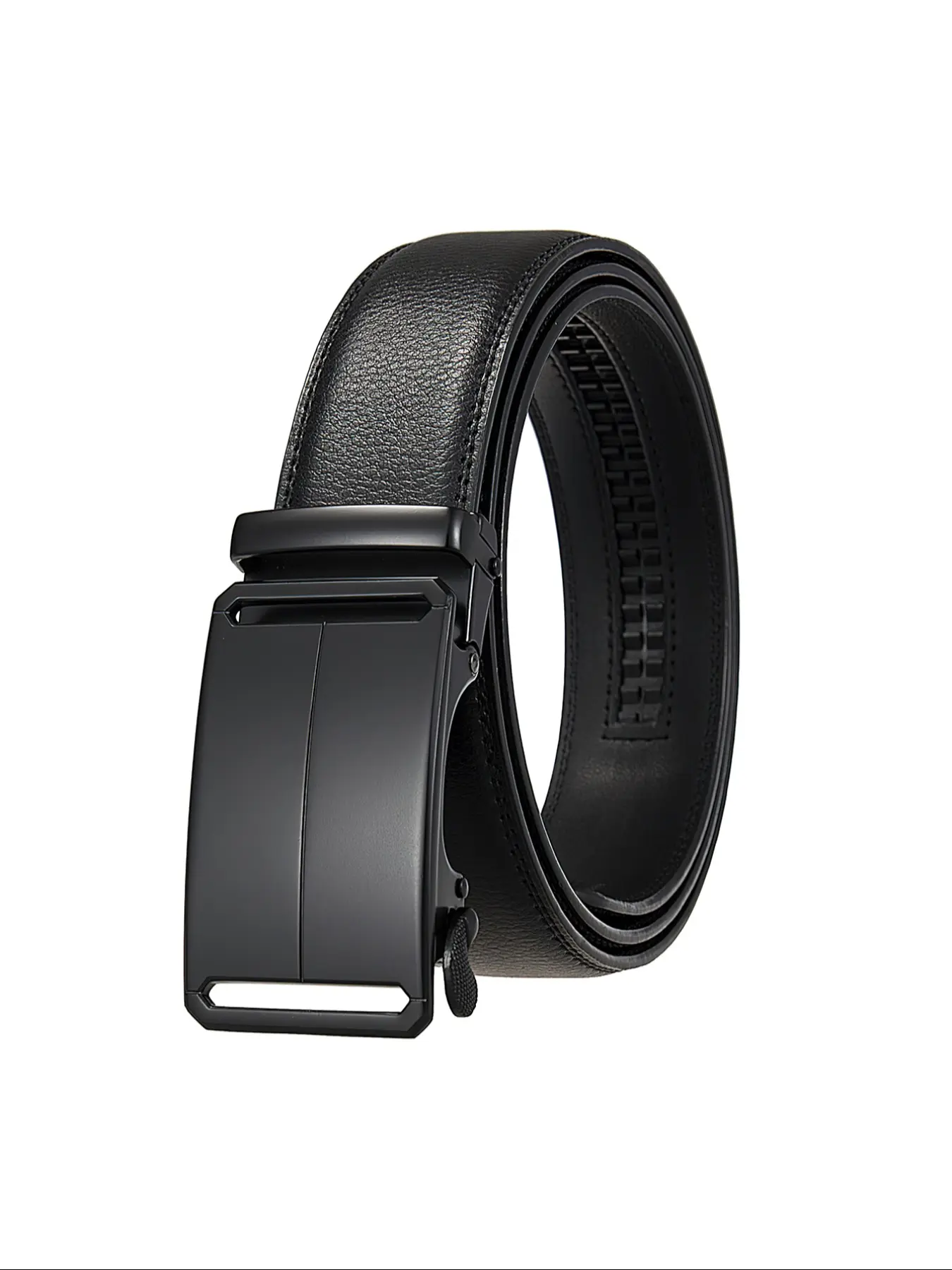 New Arrival Classic Simple Men's Genuine Leather Belt, High-End Business Casual Waistband, Automatic Buckle Cowhide Belt for All Seasons, Casual Dress Belt, Adjustable Belt, Belt with Buckle