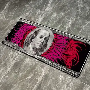 Dollar rug, printed rug, long rug, runner rug, Gothic street trend dollar bill pattern design, Money Design, soft and comfortable floor mat, suitable for hallways, kitchens, bedrooms, living rooms, 50cm/19.7inch*1