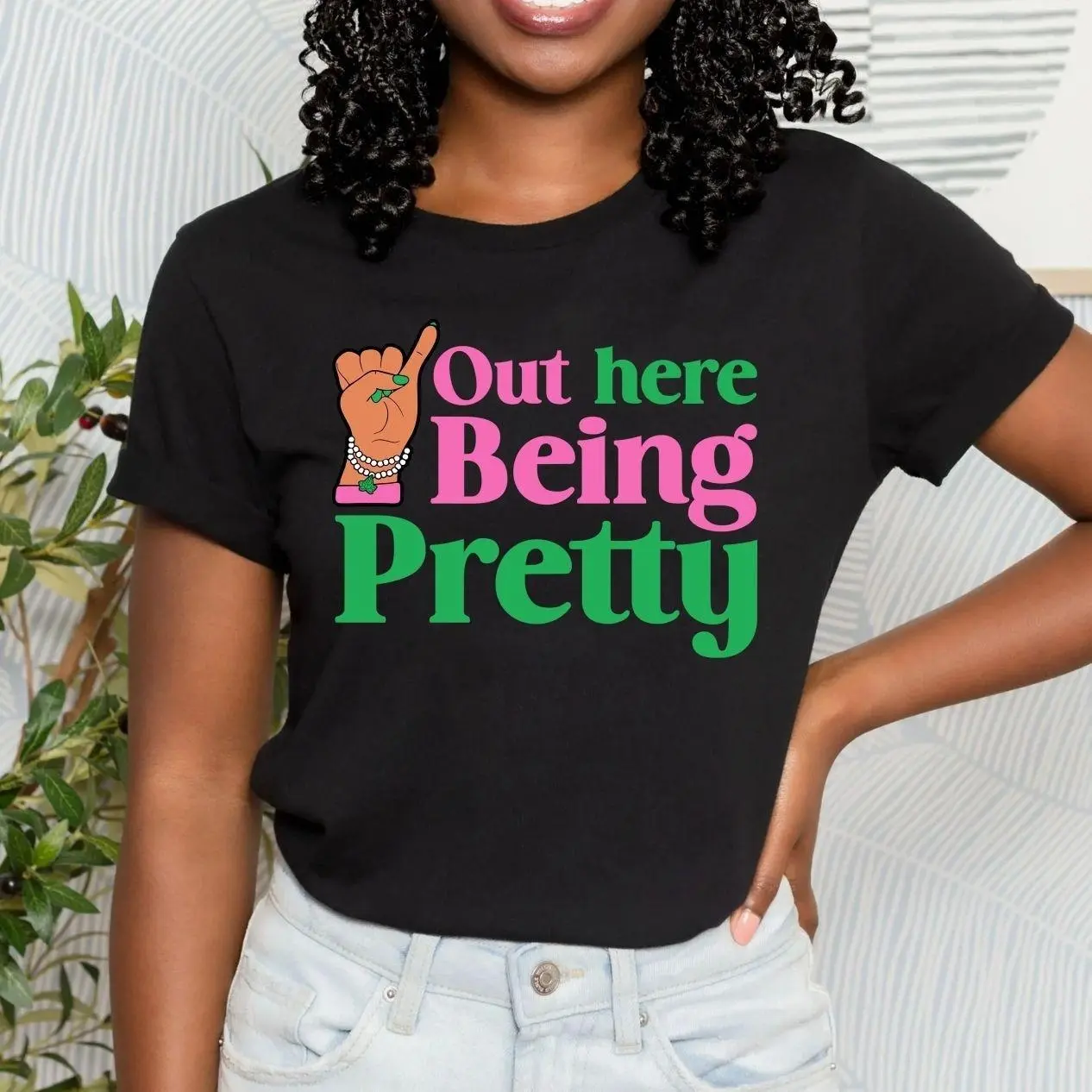 1908 Sisterhood T-Shirt, Pink Green Greek Life Graphic Tee, Sorority Inspired Shirt, Trendy Women’s Outfit