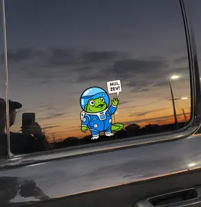 Astronaut Zev Car Decal | Cute Space Meme Vinyl Decal