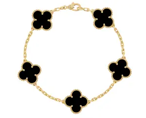Van Cleef & Arpels 18K Yellow Gold Vintage Alhambra bracelet, 5 motifs G136
