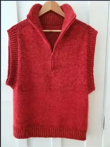 Elegant Soft High Neck Knit Vest, Half Button Sleeveless Design, Casual Slim-Fitting, Perfect for Daily Commute Layering, Warm Atmosphere Top Womenswear Knitwear