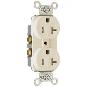 Pass & Seymour TR20LACC8 Duplex Tamper Resistant Receptacle- 20A- Light Almond