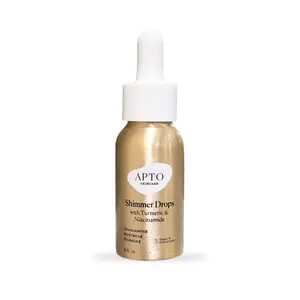 APTO Skincare Shimmer Drops w/Turmeric & Niacinamide: Nourishing Serum for a Subtle Sun-Kissed Face or Body Glow