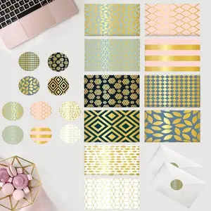 50Pcs 4×6 Inch Blank Greeting Cards Set, 10 Elegant Styles Note Cards With Envelopes & Matching Stickers, Multifunctional Thank You Cards DIY Supplies For Holiday Party All Occasion Use