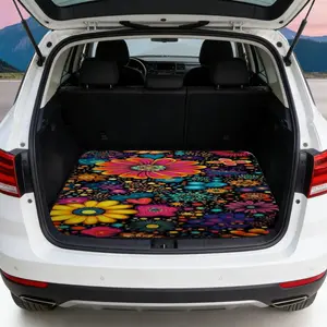 American Trend Universal Car Trunk Mat 75x100cm  Cute Pet & Butterfly Floral  Holiday Patterns Fashion Letter  Heart  All Weather Waterproof Cargo Liner  Durable Rear Trunk Protection for SUV Truck Van