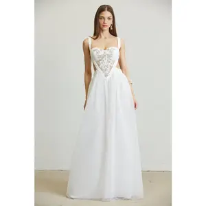 Winona  for Brides beautiful gowns formal occasion white wedding dress long dress trending maxi