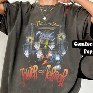 Retro Mickeys And Friends Tower Of Terror Shirt, Mickeys And Friends Shirt, WDW Castle Crew Tee, Hollywood Studios Shirt Twilight Zone Tee 45750 2187