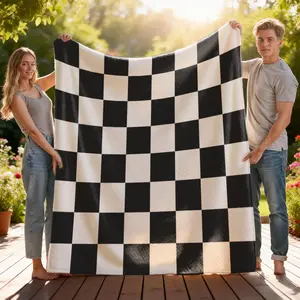 Checkered Flag Blanket for Racing Enthusiasts Perfect for Home Decor Travel Outdoor Events Great Gift for Loved Ones on Christmas Birthday or Anniversaries