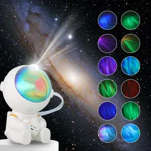 AMYTHYLLA Upgraded Astronaut Nebula Aurora Night Light - Starry Nebula Ceiling LED Lamp with Timer, Kids Room Aesthetic Decor, Birthday Gift for Kids, LED Lights Star Projector for Bedroom, Galaxy Projector Kids Room, Astronaut Lamp Night Light