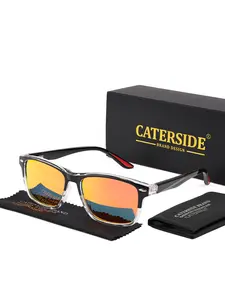 Unisex Simple Style Plain Color Sunglasses, Trendy Casual TR90 Frame Polarized Sunglasses for Everyday Use, Fashion Accessories for Outdoor Activities