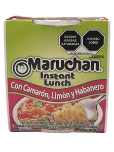 Maruchan Instant Lunch Con Camaron, Limon y Habanero – Shrimp, Lime & Habanero Flavor Instant Noodle Soup Cup – 2.26 oz (64 g)