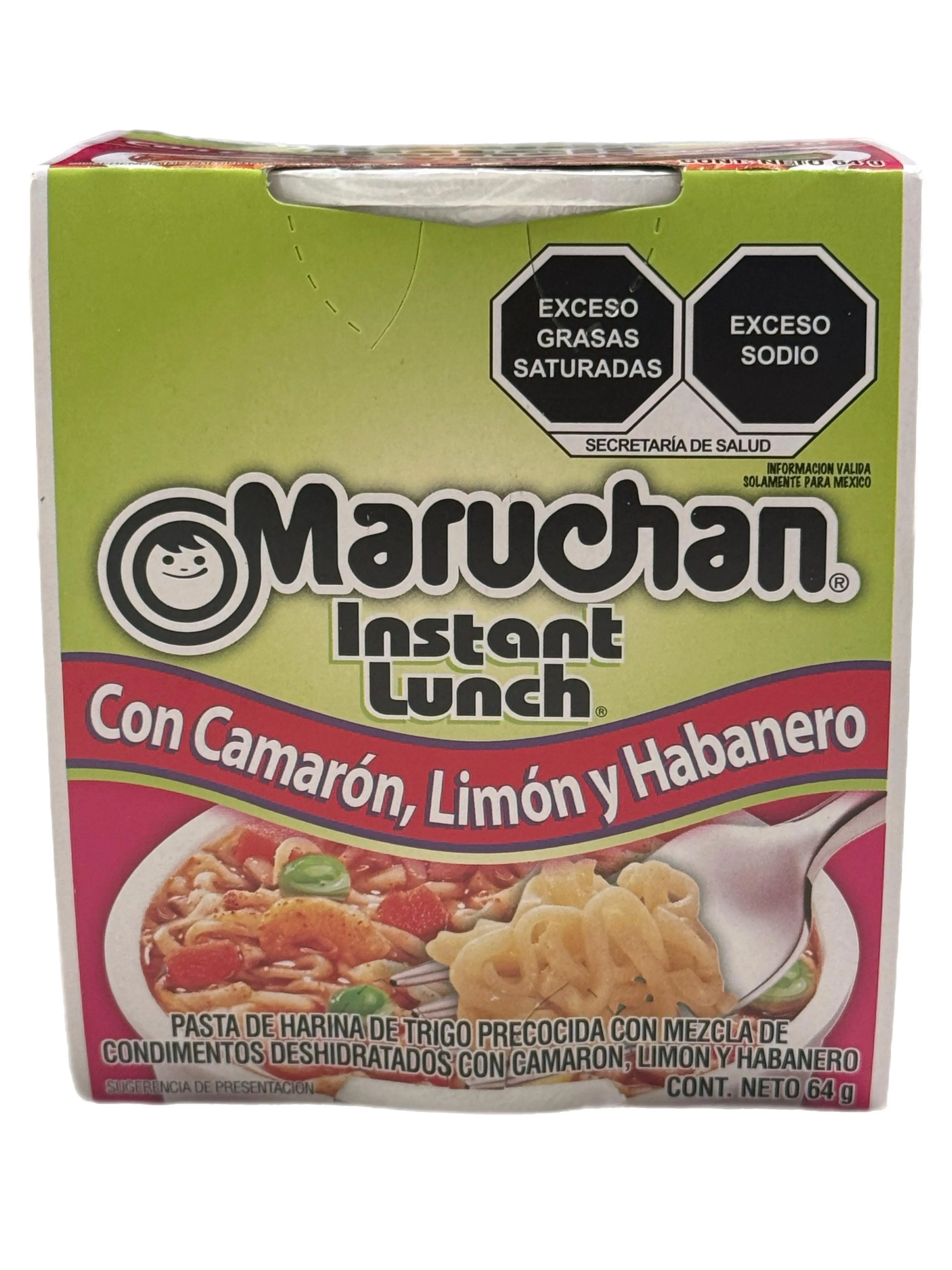 Maruchan Instant Lunch Con Camaron, Limon y Habanero – Shrimp, Lime & Habanero Flavor Instant Noodle Soup Cup – 2.26 oz (64 g)