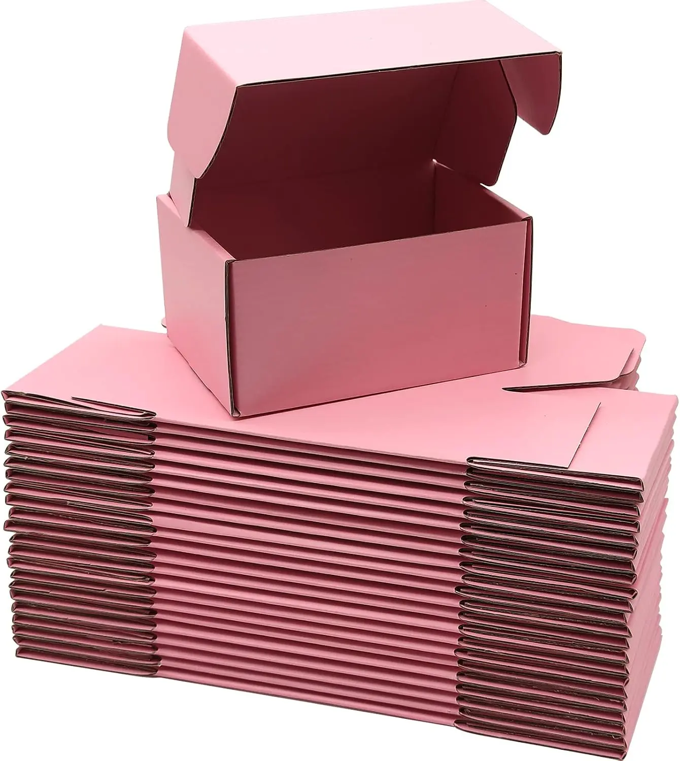 Haulkim 6x4x3 Shipping Boxes Set of 20, Pink Mailer Corrugated Cardboard Box