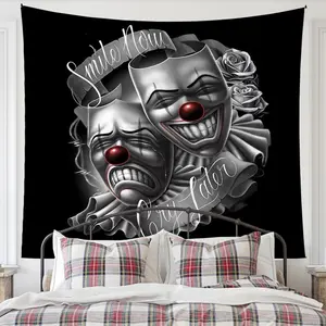 Room Decor Art Face Pattern Tapestries, Home Decor Wall Hanging Art Decor for Home Living Room Bedroom, Bedroom Decor, Men Gifts