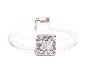 Square Baguette Floating Ring