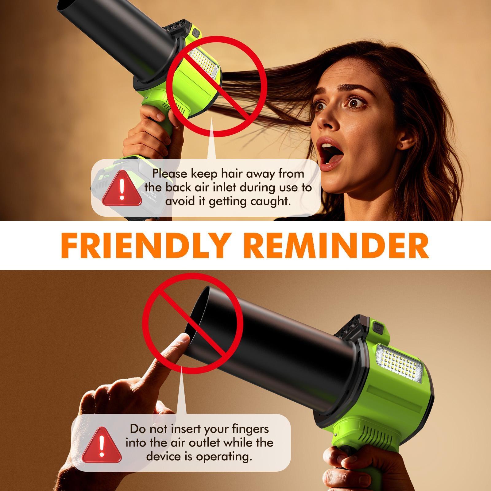 OGERY Updated Leaf Blower Cordless with Lights, 21V Powerful Electric Leaf Blowers with 2 x 3.0Ah Batteries & Charger, 700CFM 140MPH 900G Wind Pressure Lightweight Handheld Blower for Lawn Care Yard Garden