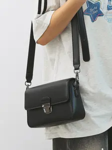 Men's Casual Solid Color Shoulder Bag, Fashionable Retro Style Crossbody Bag, Crossbody Messenger Bag for Daily Commuting, Work and School, Versatile Men's Shoulder Bag, Everyday Crossbody Bag