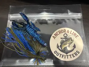 Anchor & Line Timber Claw Bass Jig – 1/2 oz Weedless Arky Jig with Craw Trailer