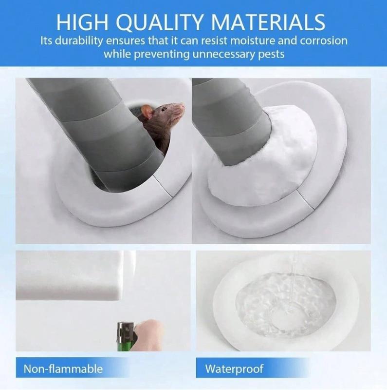 1pc Air Conditioner Vent Blocker Putty White Rubber Waterproof Sealing Glue for Holes & Drain Pipes Odor Proof
