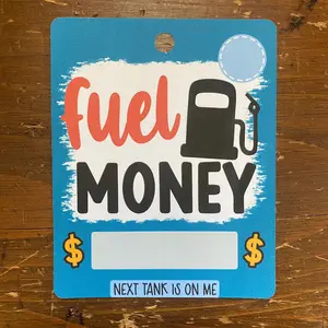 Fuel Gas Money - Funny Gas Money Card | College Student Gift | Gift Card Holder | Cash Card