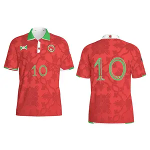 Burundi National Football Jersey - Red, White & Green, Short Sleeve, Regular Fit, Personalizable, Eco-Friendly, UPF 50+ ZADO