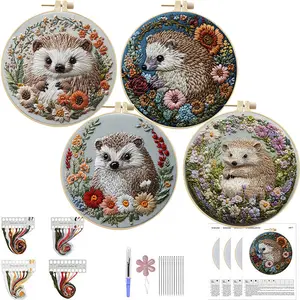 Hedgehog DIY Embroidery Handicraft Fabric Material Kit Creative Handmade Needlework Material Pack Decoration Embroidery Sewing Kit