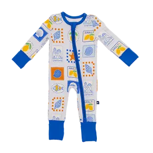 Convertible Footed Romper in Mediterranean Breeze