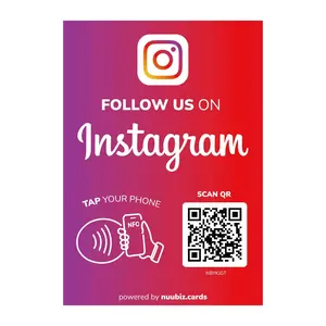 NFC Social Media QR Code Stickers – Tap or Scan to Follow Social Media – Boost Followers & Review – NFC Tag Decal for Car, Window, Storefront – Waterproof, Indoor & Outdoor – No App/Fees