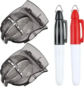 2 count Golf Ball Line Marker Tool Marking Alignment Putting Tool and 2 count Golf Ball Marker Pen, 4 count Totally